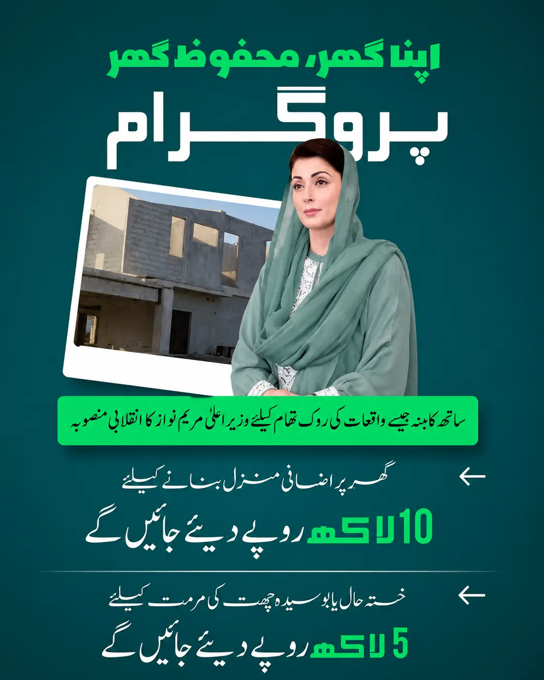 Punjab Housing Authority AGMG roof repair and extra floor construction scheme
